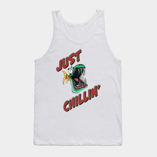 Just Chillin' Doorslammer Gasser or Funny Car Drag Racing Motif Tank Top